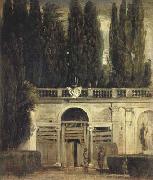 Diego Velazquez La Villa Medicis a Rome (deux hommes a l'entree de la grotte) (df02) Sweden oil painting artist